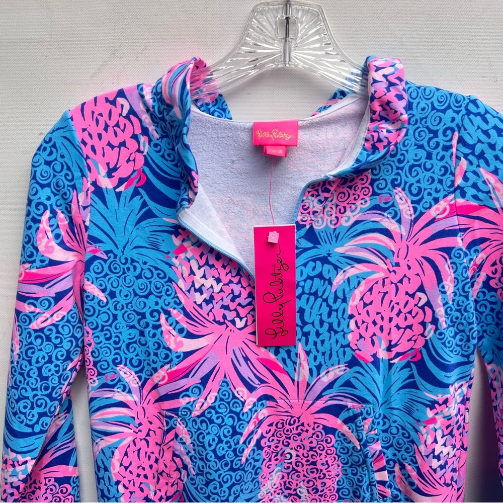 NWT Lilly Pulitzer spf skipper dipper dress Large girls pineapple - Picture 5 of 6